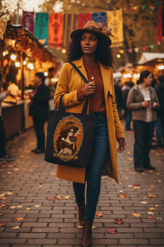 Day of the Dead Tote Bag Lifestyle