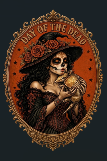 Day of the Dead Youth Long-Sleeve Tee | Kids' Heavy Cotton Crewneck