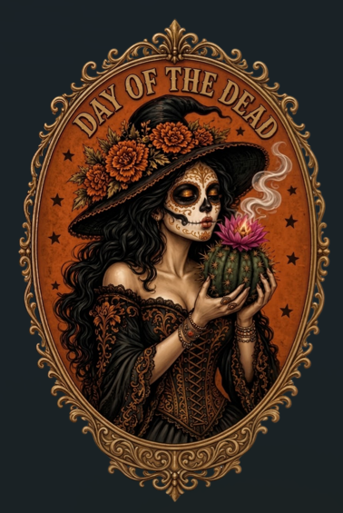 Day of the Dead Youth Long-Sleeve Tee | Kids' Heavy Cotton Crewneck