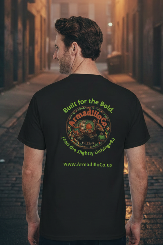ArmadilloCo Logo Tee - Back lifestyle shot