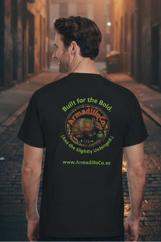 ArmadilloCo Logo Tee - Back lifestyle shot